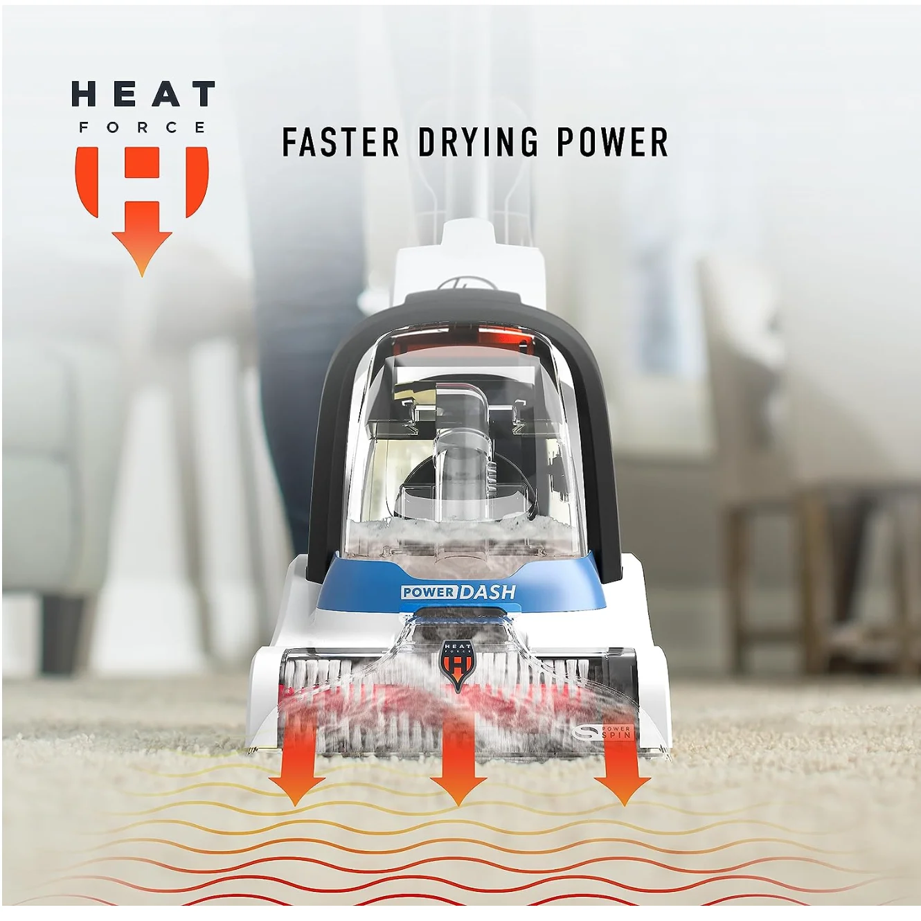 Hoovers Power Dash Pet Compact Carpet Cleaner,Shampooer Machine,Lightweight,Fh50700,Blue Buy