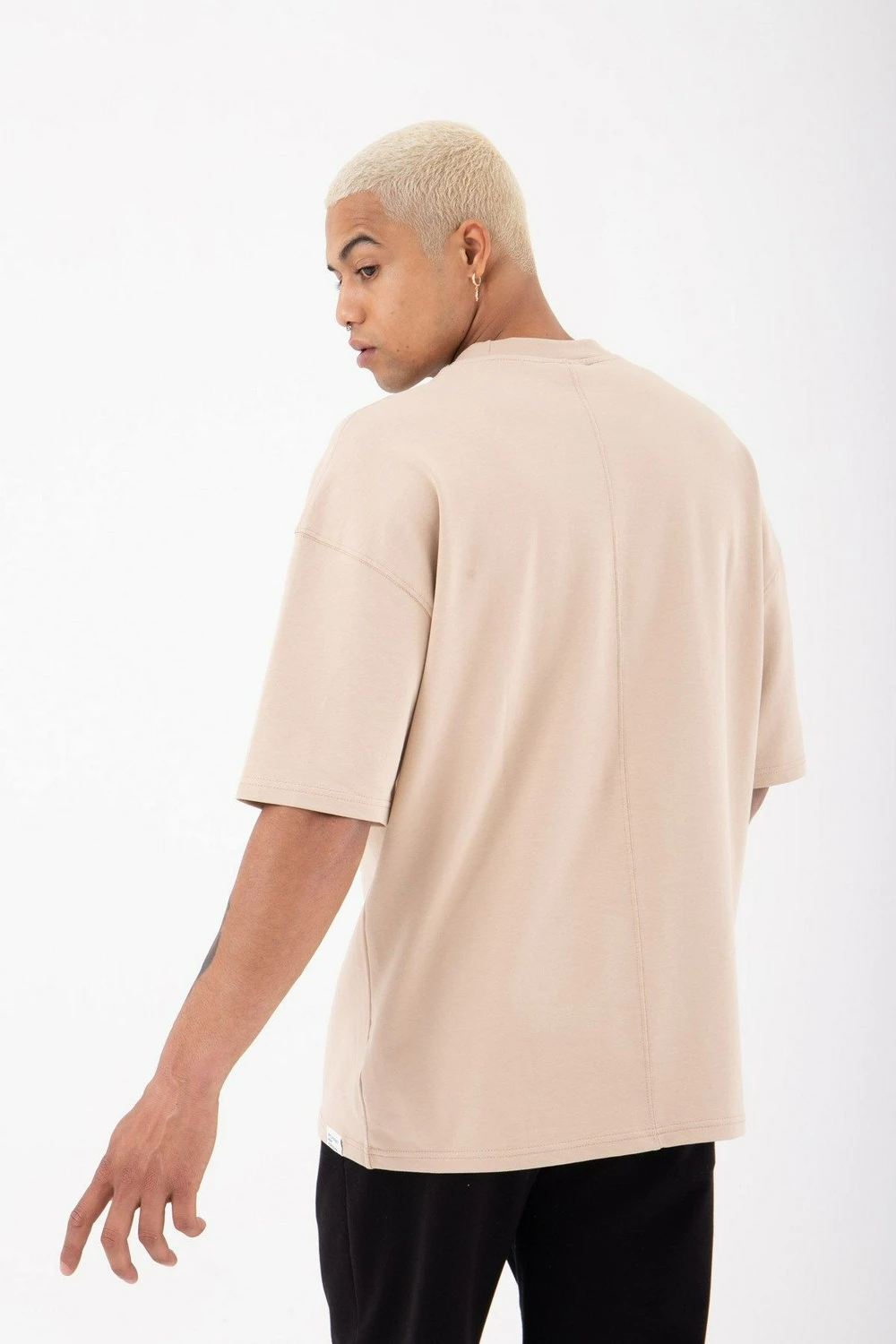 Men's Basic Tshirt 2023 Oversized Fit Drop Shoulder Curved Hem Custom