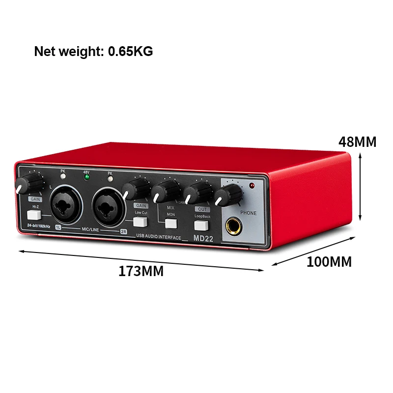 Depusheng MD22 USB Audio Interface: Ideal Sound Card for Live Streaming ...