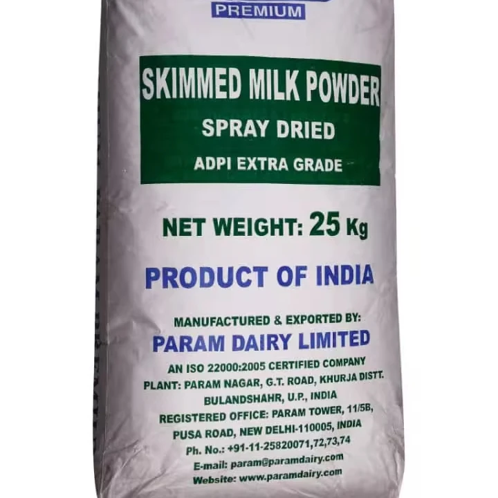 Factory Supply Bulk Food Grade Skimmed Milk Nonfat Dry Milk 25kg Bags