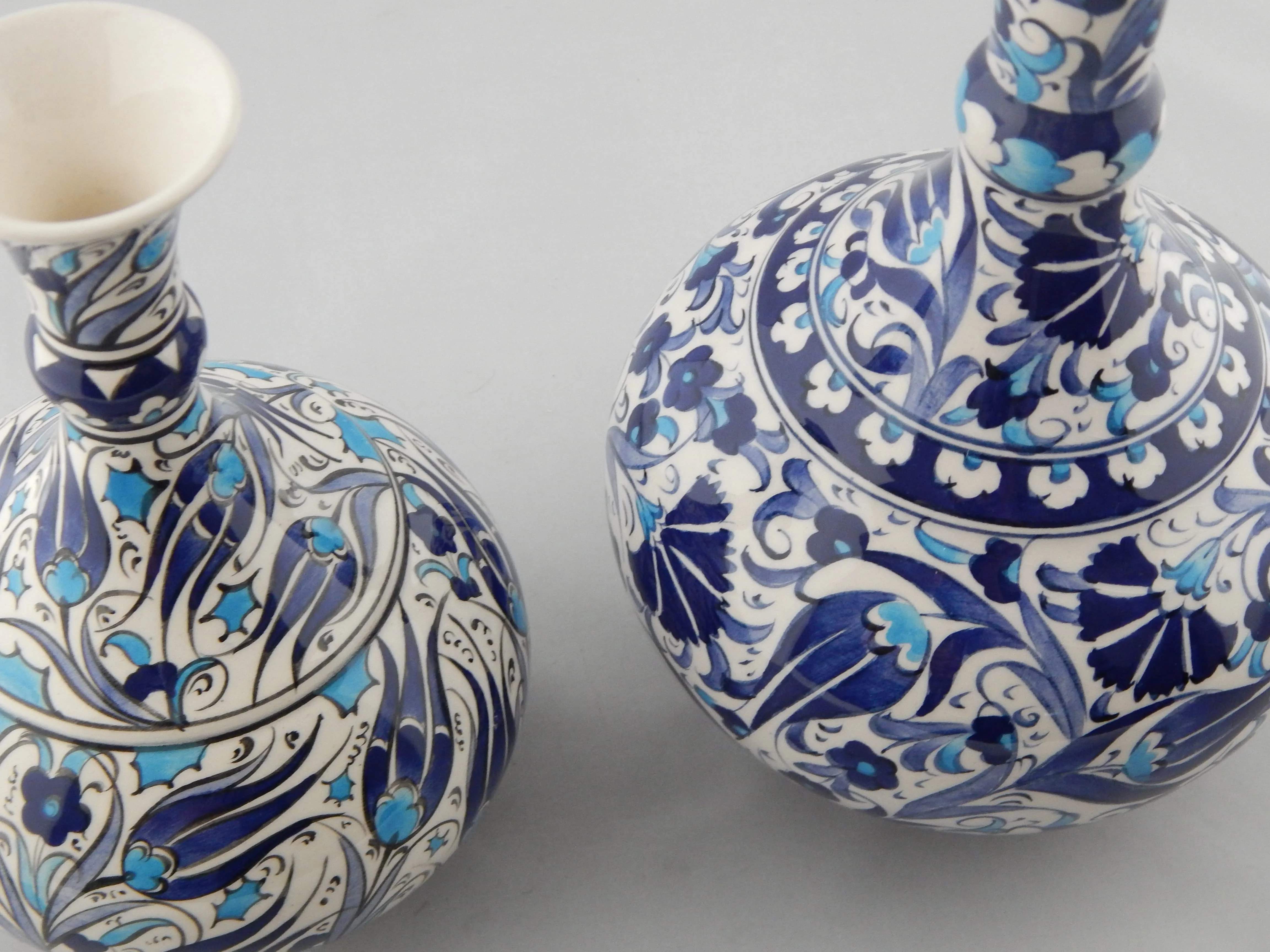 Turkish Floral Motif Ceramic Vase - Set Of Two - Buy Ceramic Decorative