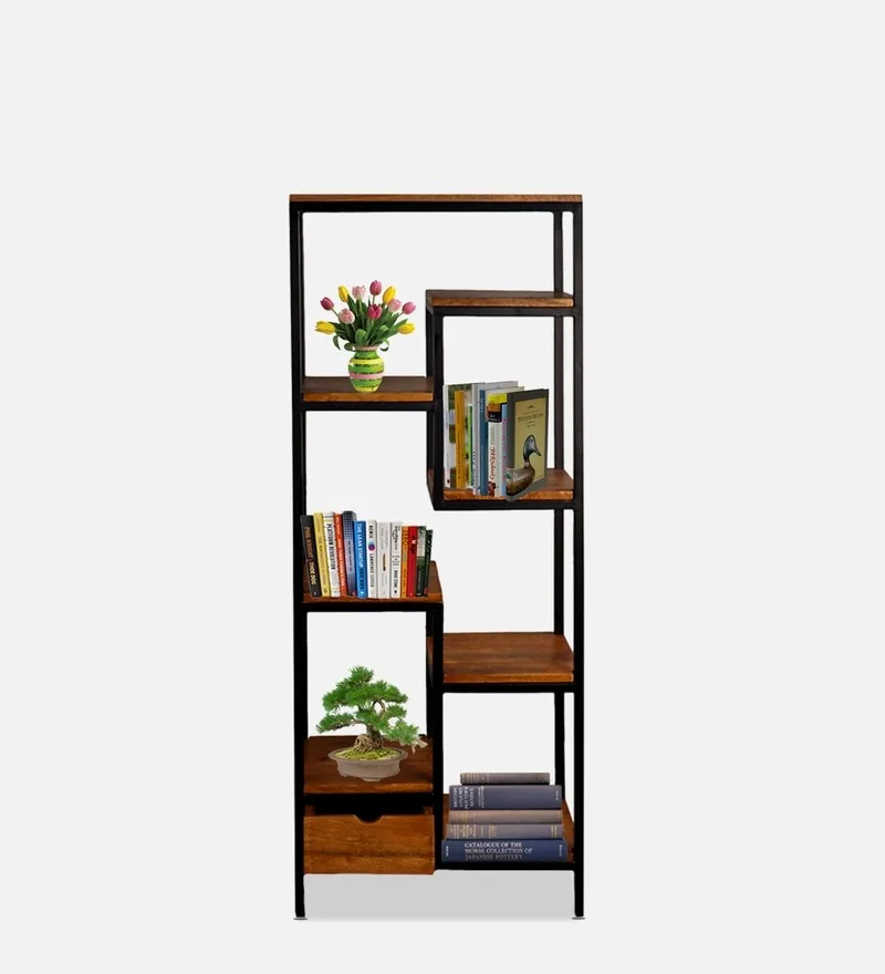 Industrial Vintage Mango Wood Metal Frame Ladder Book Shelf Buy