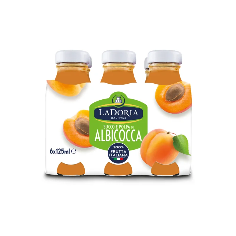 Made In Italy Fruit Juice Apricot Nectar In Glass Jar La Doria