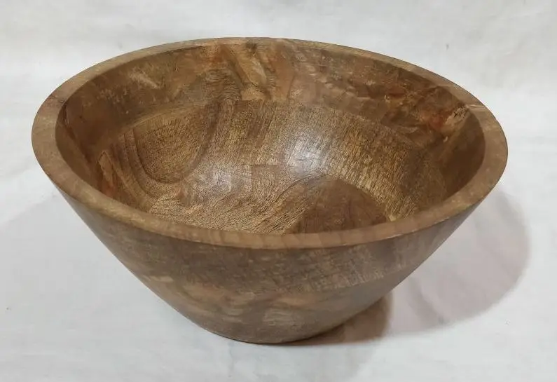 Nordic Round Curve Border Dark Vintage Colored Wooden Bowl Small Buy