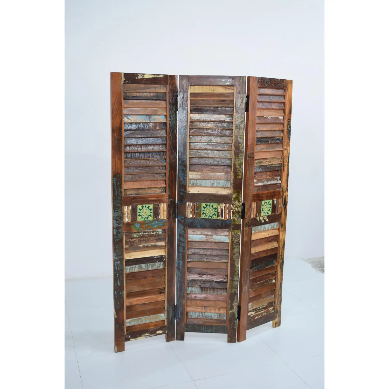 Antique Ethnic Indian Reclaimed Color Wooden Room Divider Screen Buy