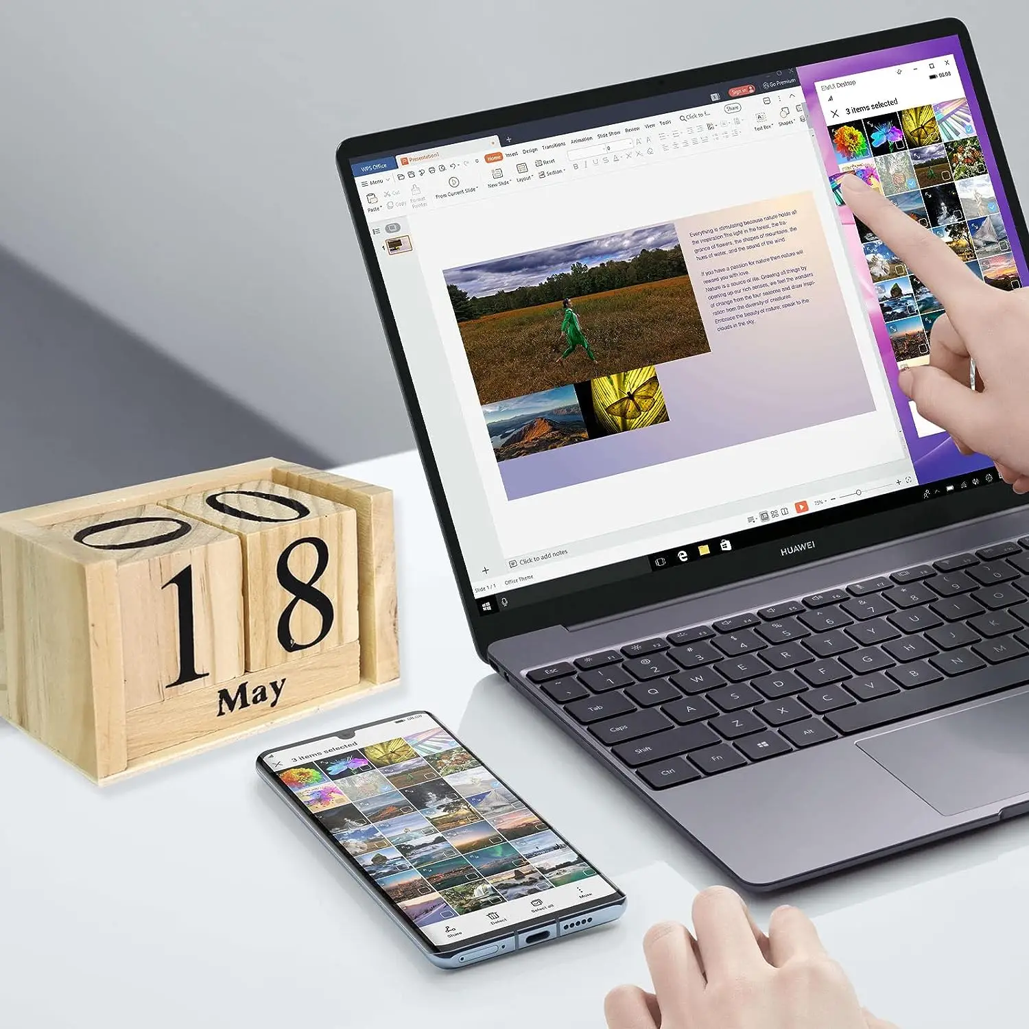 Desk Calendar 20232024 Wooden Block Perpetual Calendar Month Date