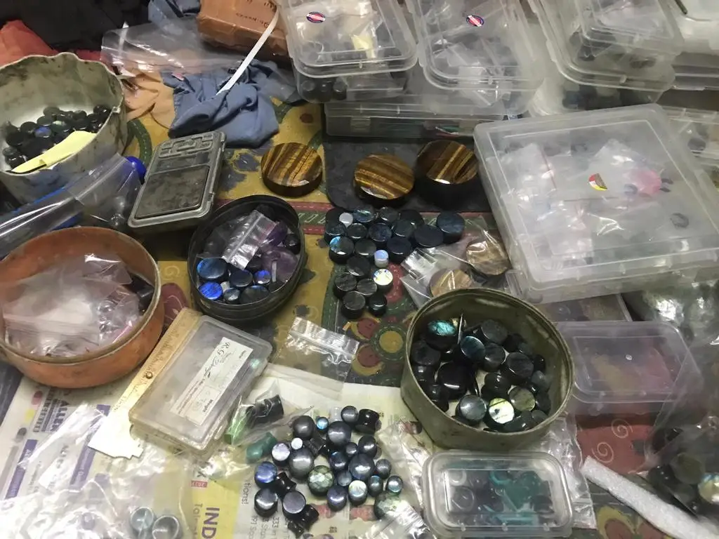 Green Turquoise Organic Stone Single Flare Earplugs Nice Texture Polish