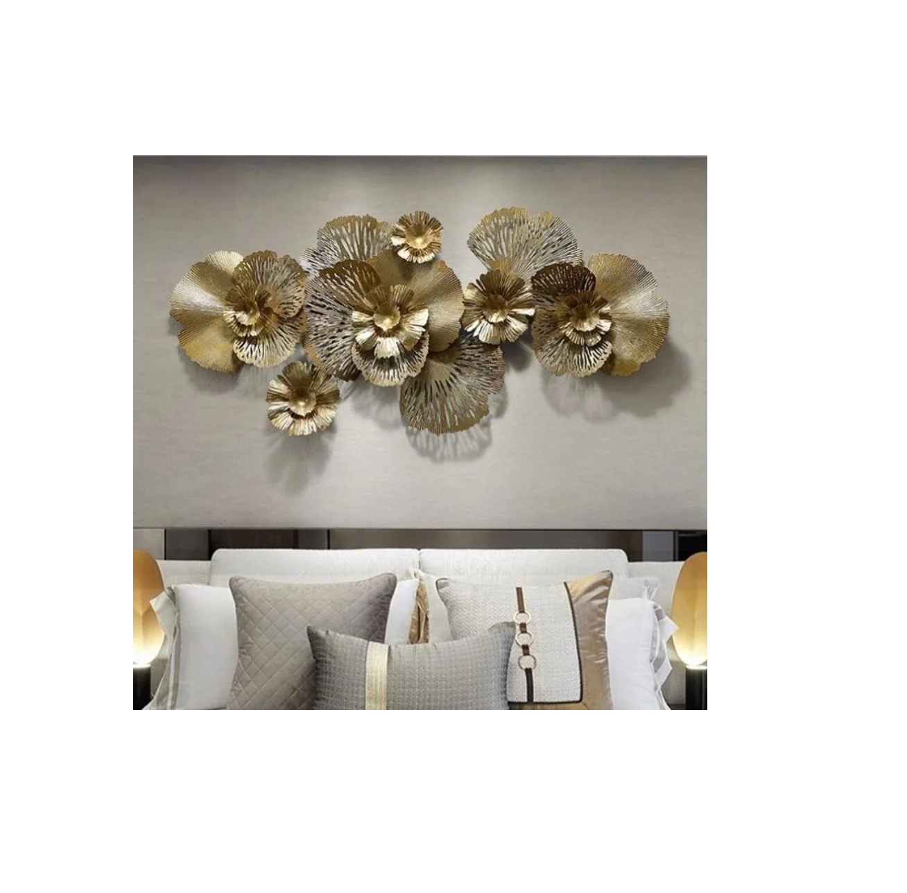 Decorative Metal Iron Wall Art Beautiful Design Flower Round Shape