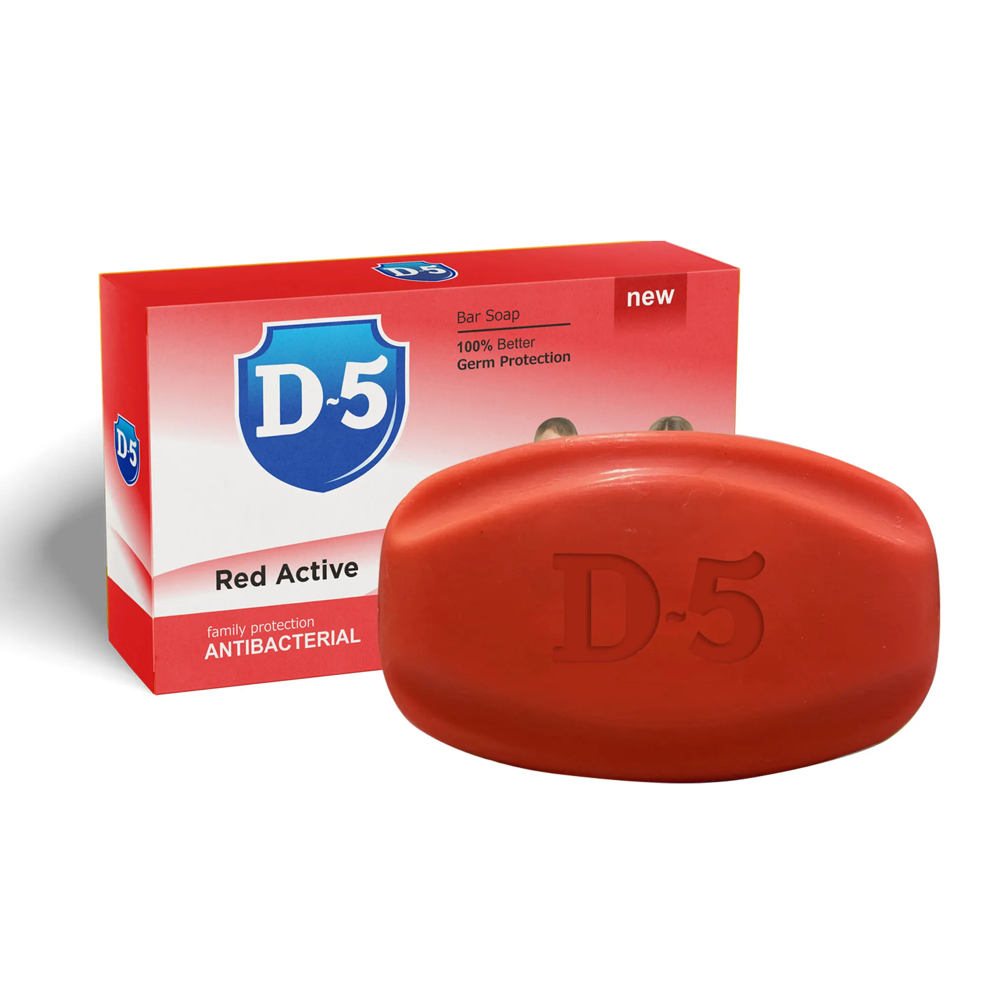 D5 80 Grm Anti Bacterial Soap Bar Red Active Anti Septic Palm Oil Base