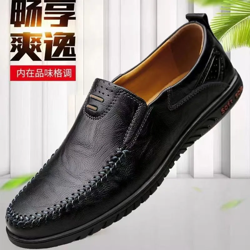 Man Pu Leather Boots Shoes Causal Soft Sole Flat Cheap Black Brown ...