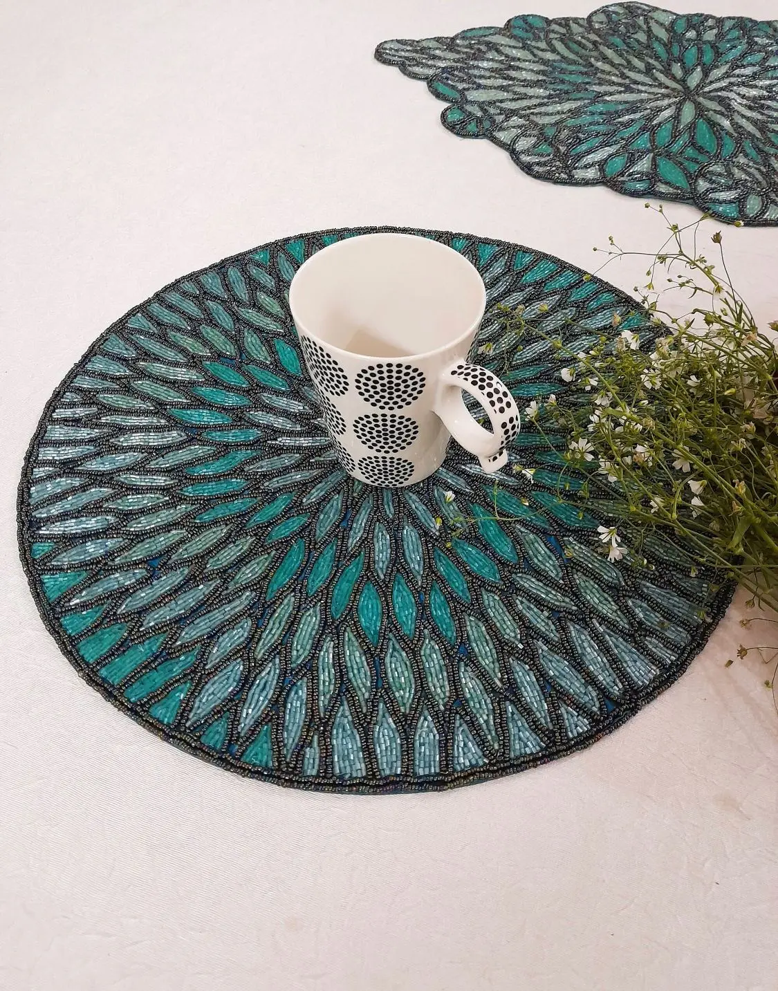 High Quality Home Bar Decoration Coaster For Cup Leaf Coaster Round