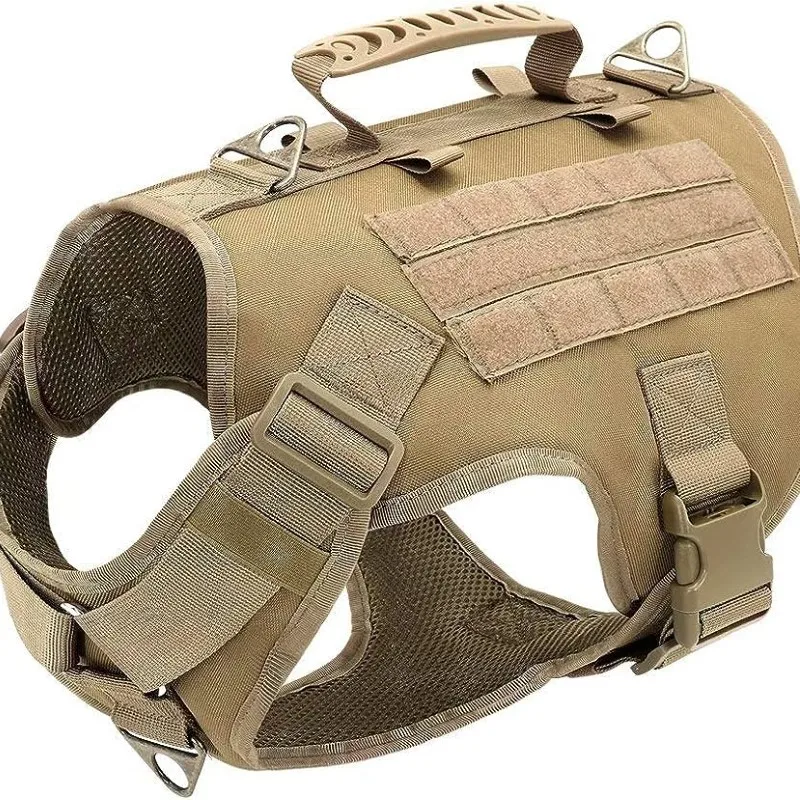Tactical K9 Dog Harness Adjustable And Removable With Metal Buckle Plastic Buckle Wholesale