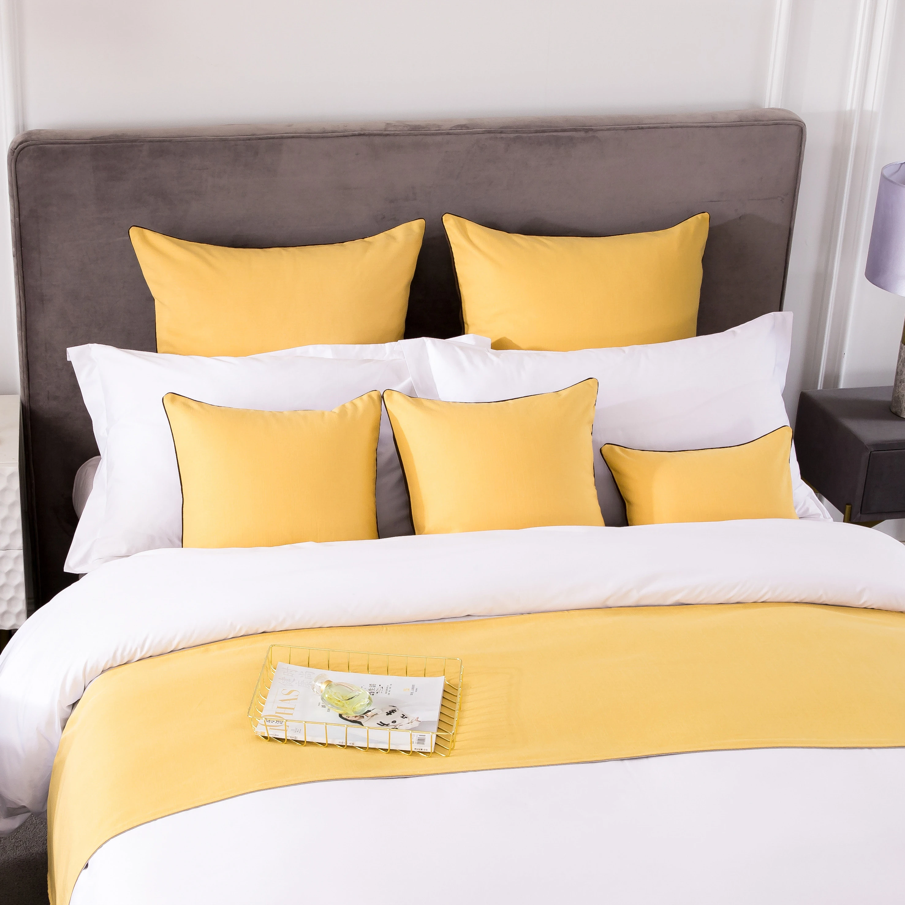 Hotelier Luxury 5 Star Hotel Linen 100 Cotton Sateen Hotel Bedding Set