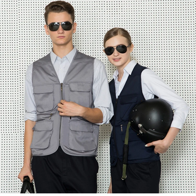 Customized Staff Uniform Classic Waiter Waitress Sleeveless Hotel Bar