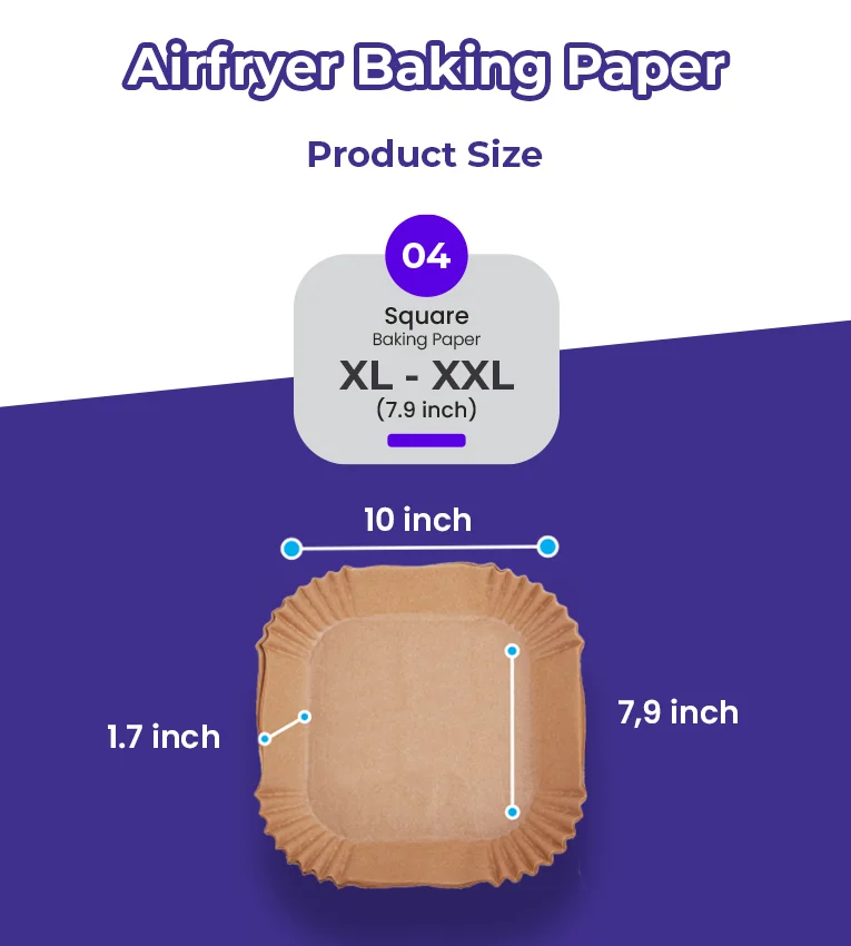 High Temperature Parchment Airfryer Paper Round Air Fryer Disposable