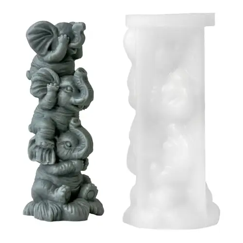Elephant Candle Silicone Mold