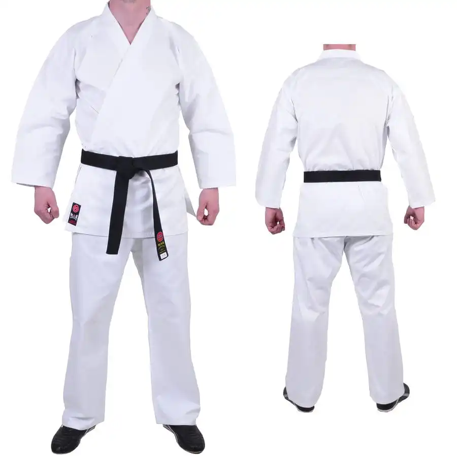 Traditional White Karate Student Uniform Gi (8oz Fabric) + Free Belt