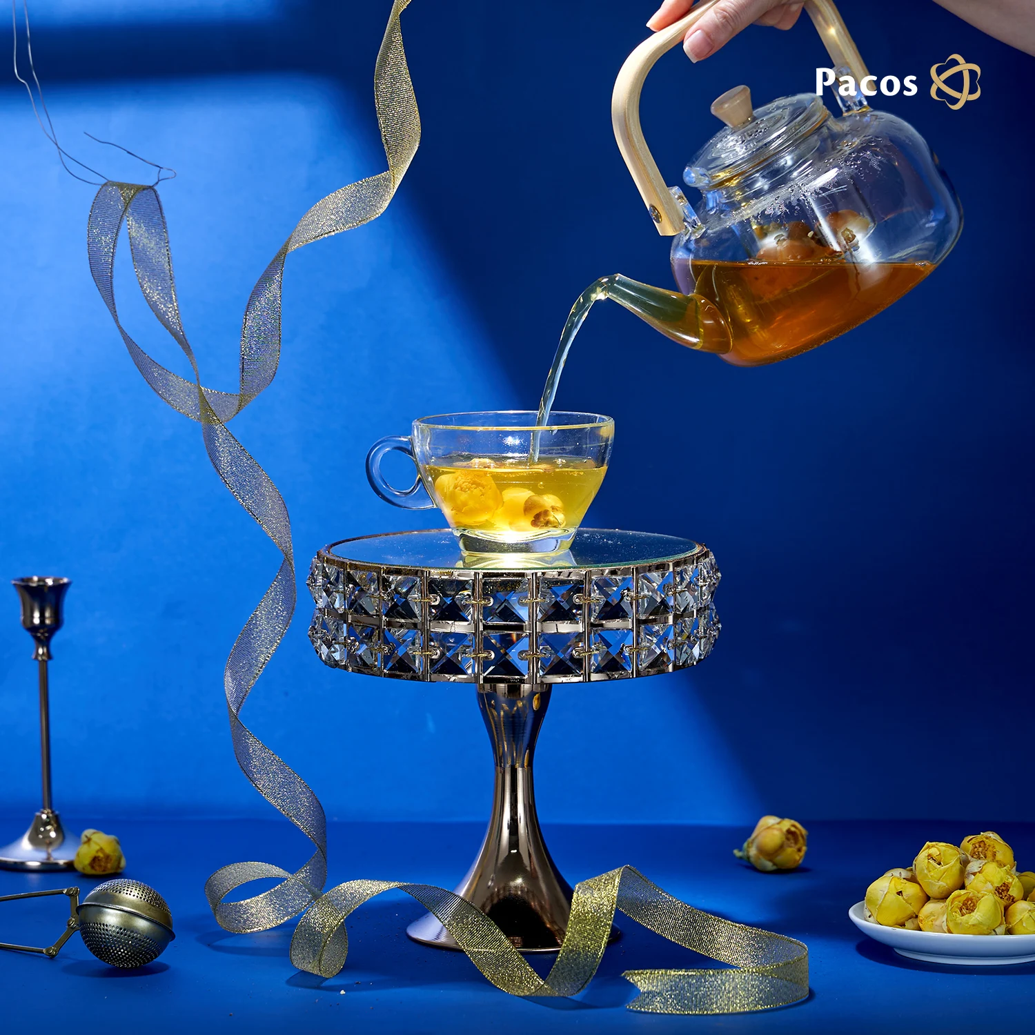 Vietnam Golden Camellia Herbal Tea To Help Calm Sleep / Buy Luxury Gift Set Of Golden Flower