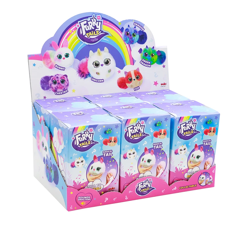 Furry Tails Mini Mystery Box - 6 PCS Plush Blind Box Collectibles