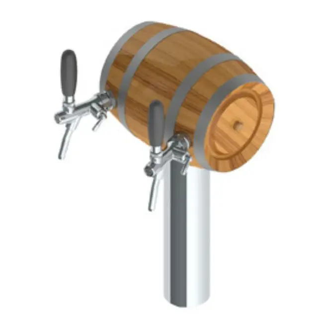 Wooden Barrel Tower 1/2/3 European Flow Control Taps Faucet Stylish