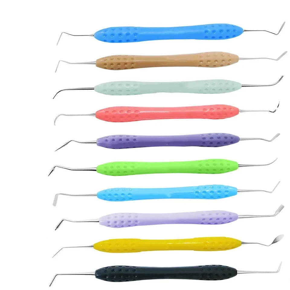 Composite Resin Filling Instruments Surgical Dental Silicon Handle