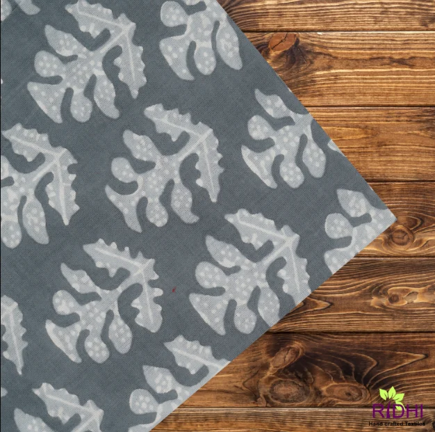 Gallant,Dove Slate Grey Color Piping Cotton Napkins Indian Printed Cotton Fabric Napkins Set Of