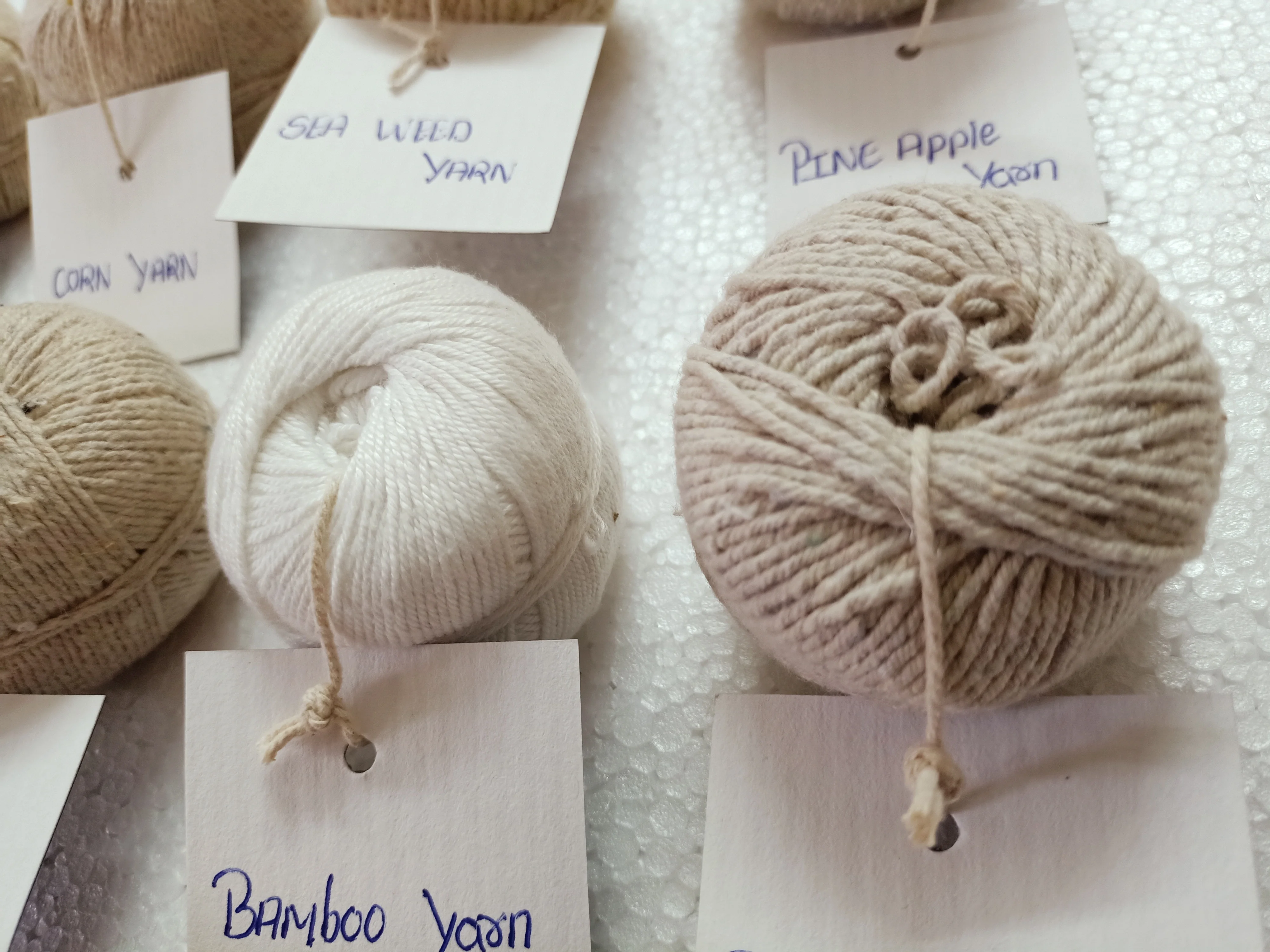 Custom Made Natural Fiber Yarns Made From Sea Weed,Pineapple,Banana