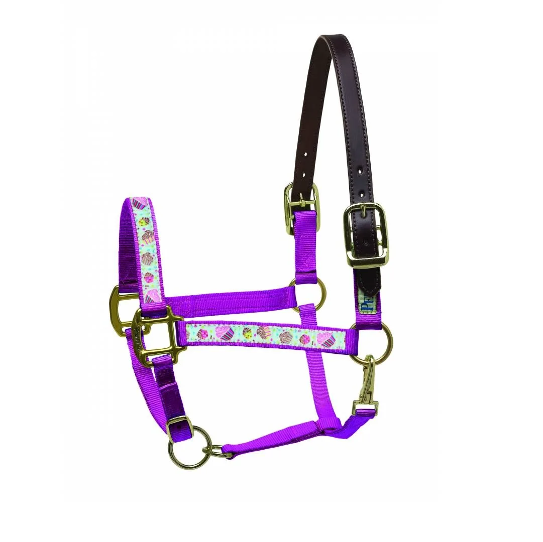 Anatomic Shape Crystal Halter Fancy Design High Quality Genuine Leather