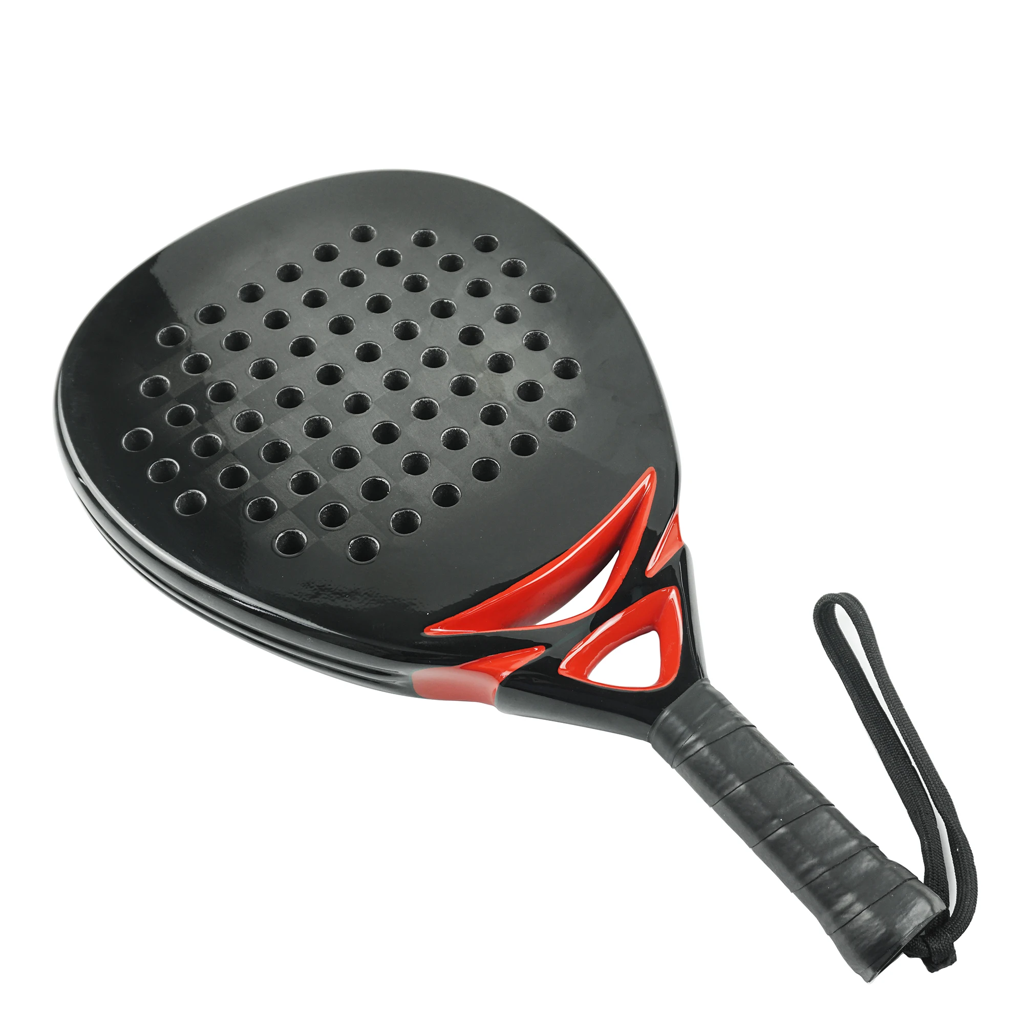 IANONI - Raqueta De Pádel Para Tenis De Pádel Con Superficie De Fibra De Carbono Con Memoria EVA Con Núcleo De Espuma Flexible (rojo