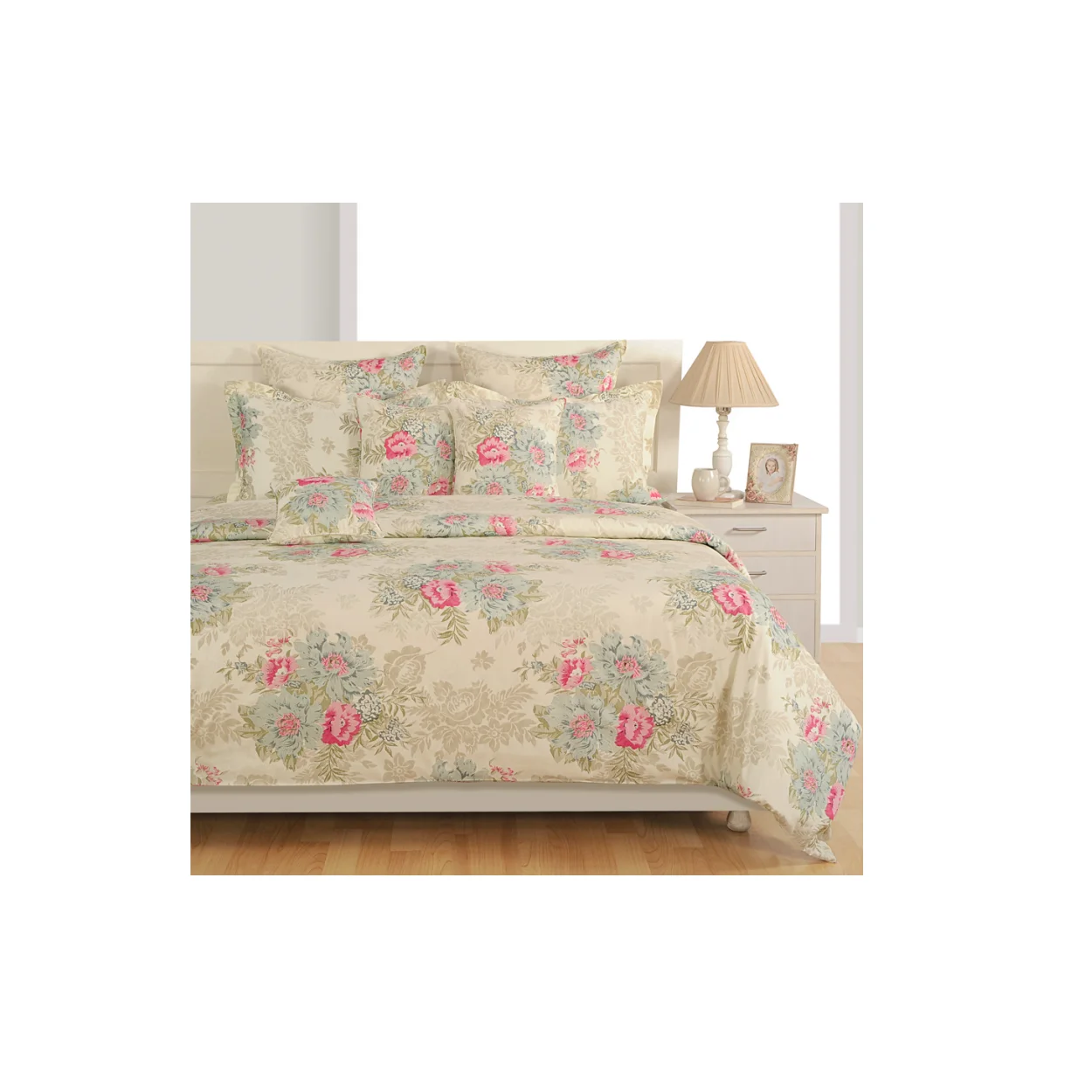 Customized Bed Set Silky Smooth Satin Flat Sheet Set Bedding Set 4