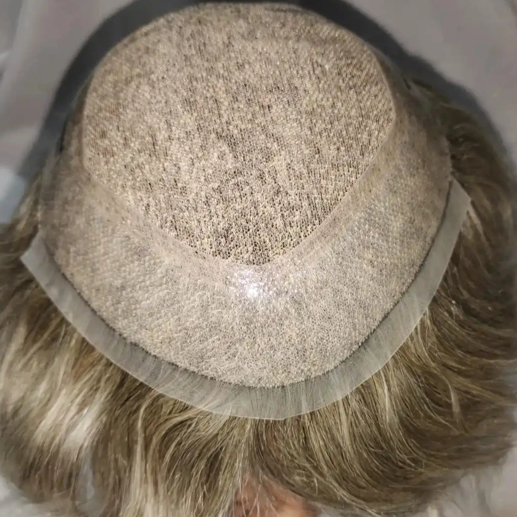 Wholesale New Design Australian Human Hair Nature Black Men's Wig Hair Piece Toupee For Bald