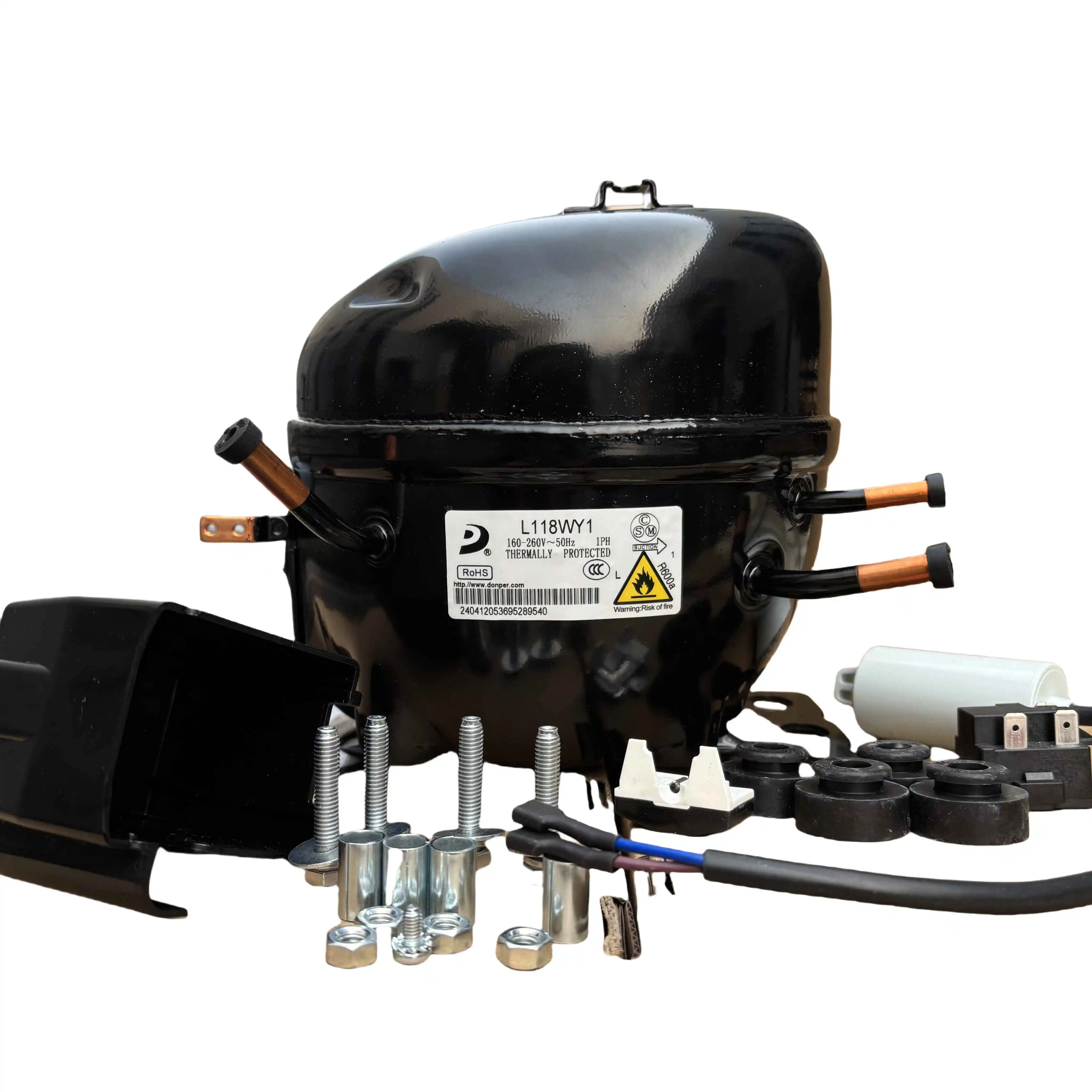 Doper L188WY1 R600a Refrigeration Compressor - BIC Certified, Wide