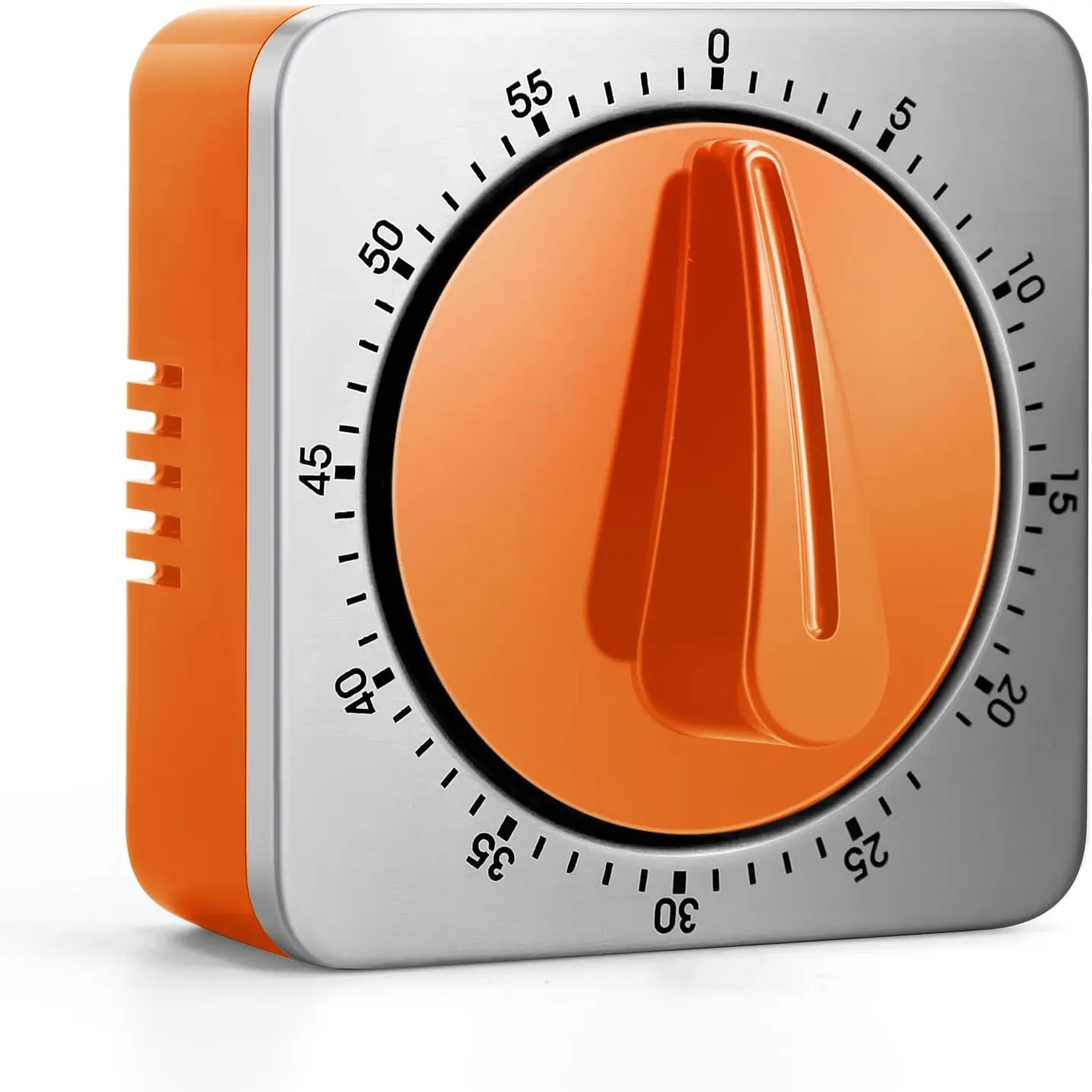 Orange Mechanical Desk Timer Stainless Steel