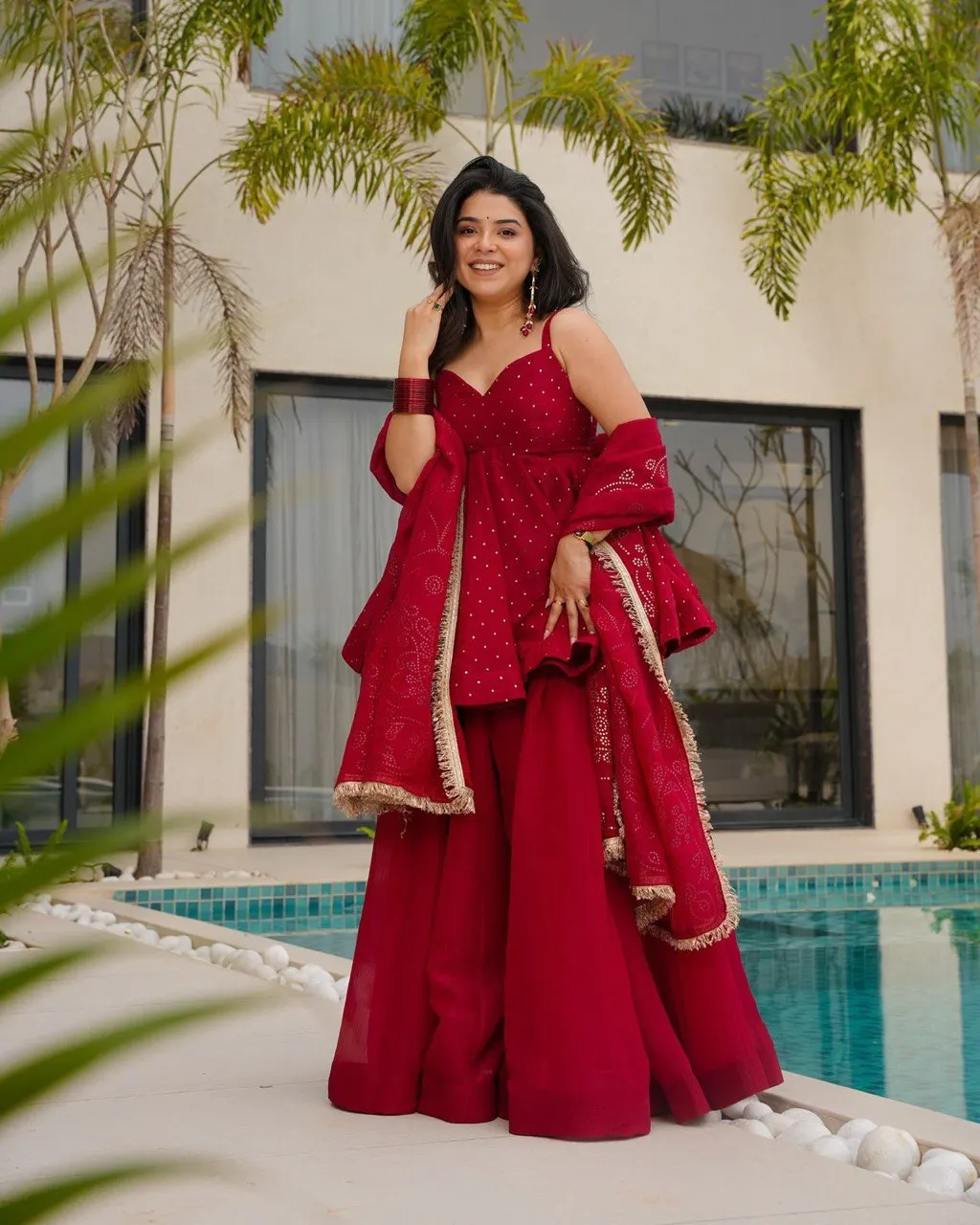 design punjabi dress India & Pakistan Clothing Gharara Designs Girl Sexy Salwar Suit Neck Designs Lady Punjabi Sexy Woman Size:US7 / UK6 / EU39 Men's Dress Blues - YGroup_14656315162989 Baju