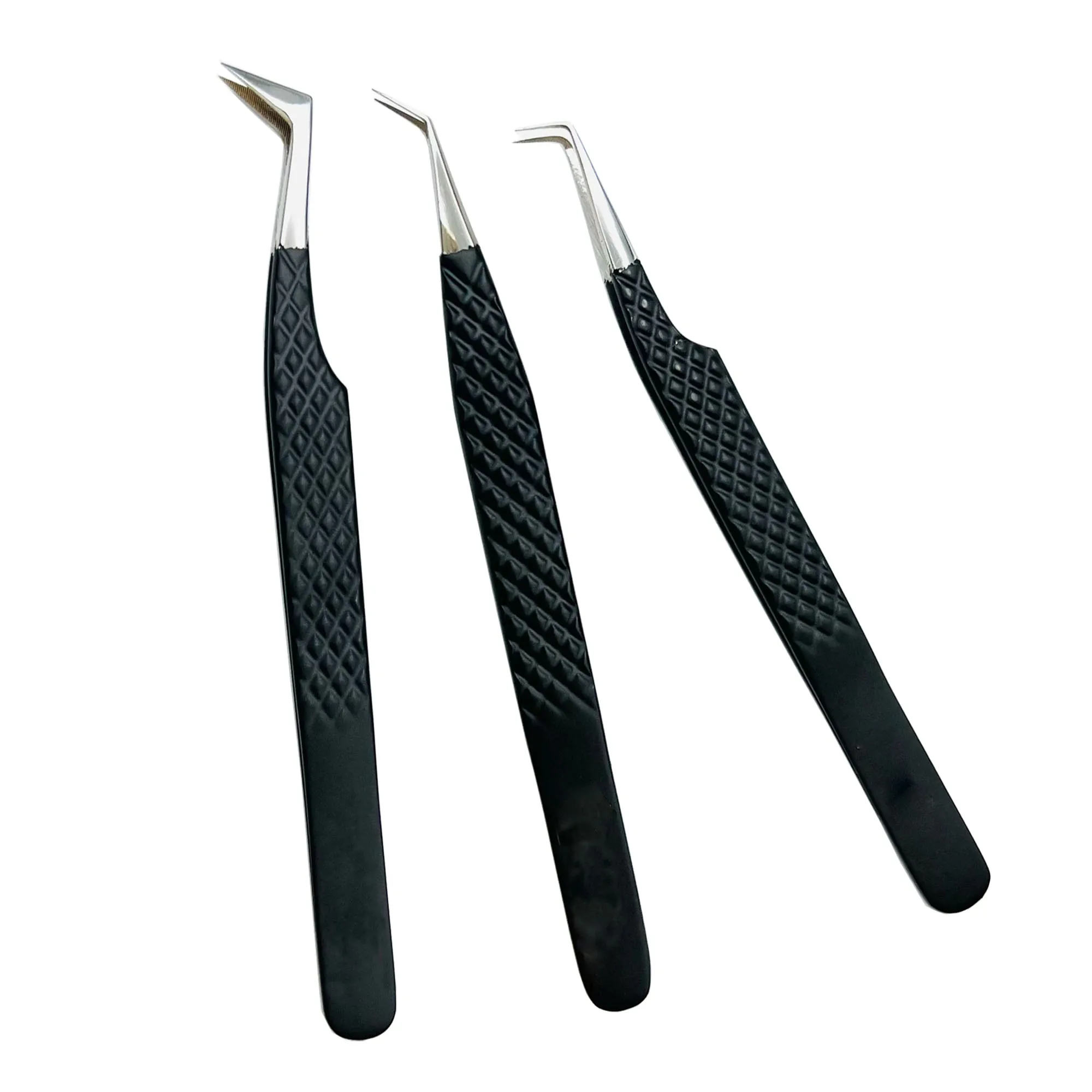 Diamond Tip Lash Tweezers For Eyelash Extension Stainless Steel Private