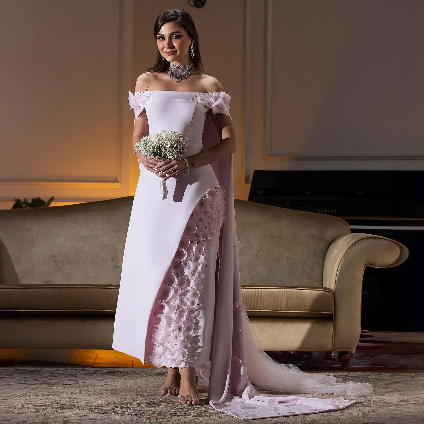 luxury satin dress Latifa Satin Maxi Dress Trs Belle Prints