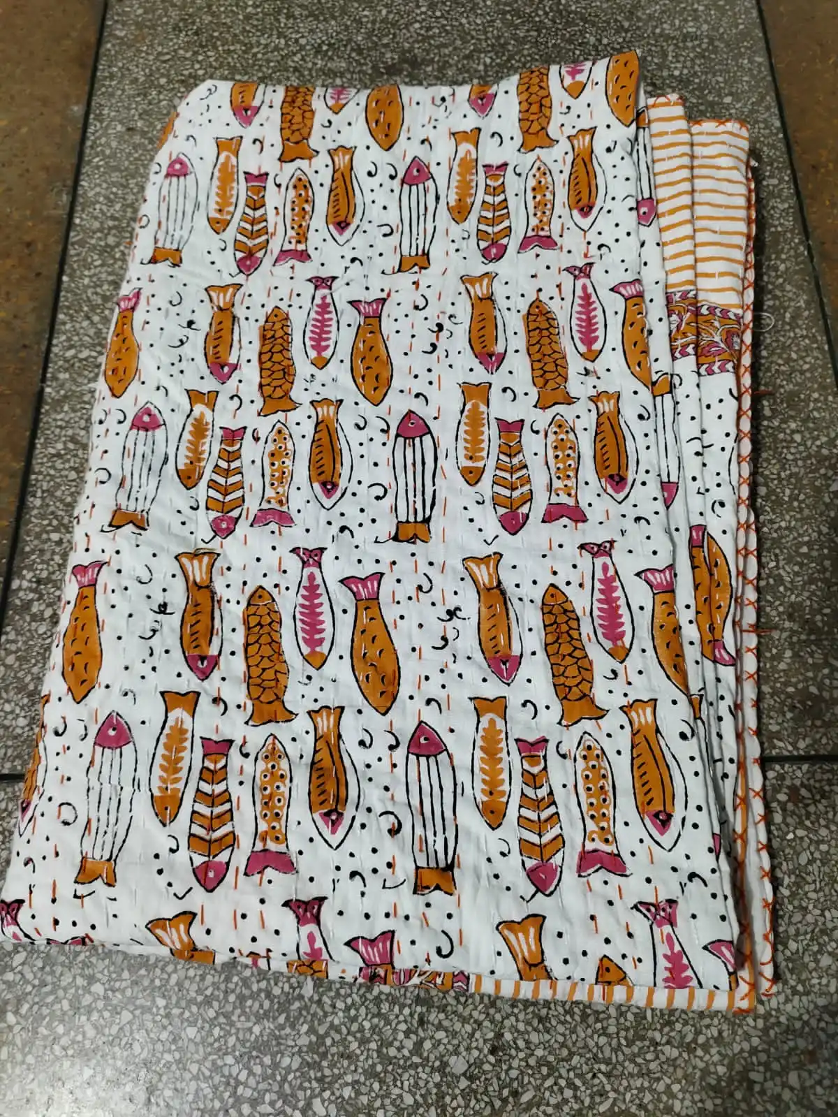 Wholesale Kantha Quilt 100 Cotton Kantha Throw Blanket Hand Stitched