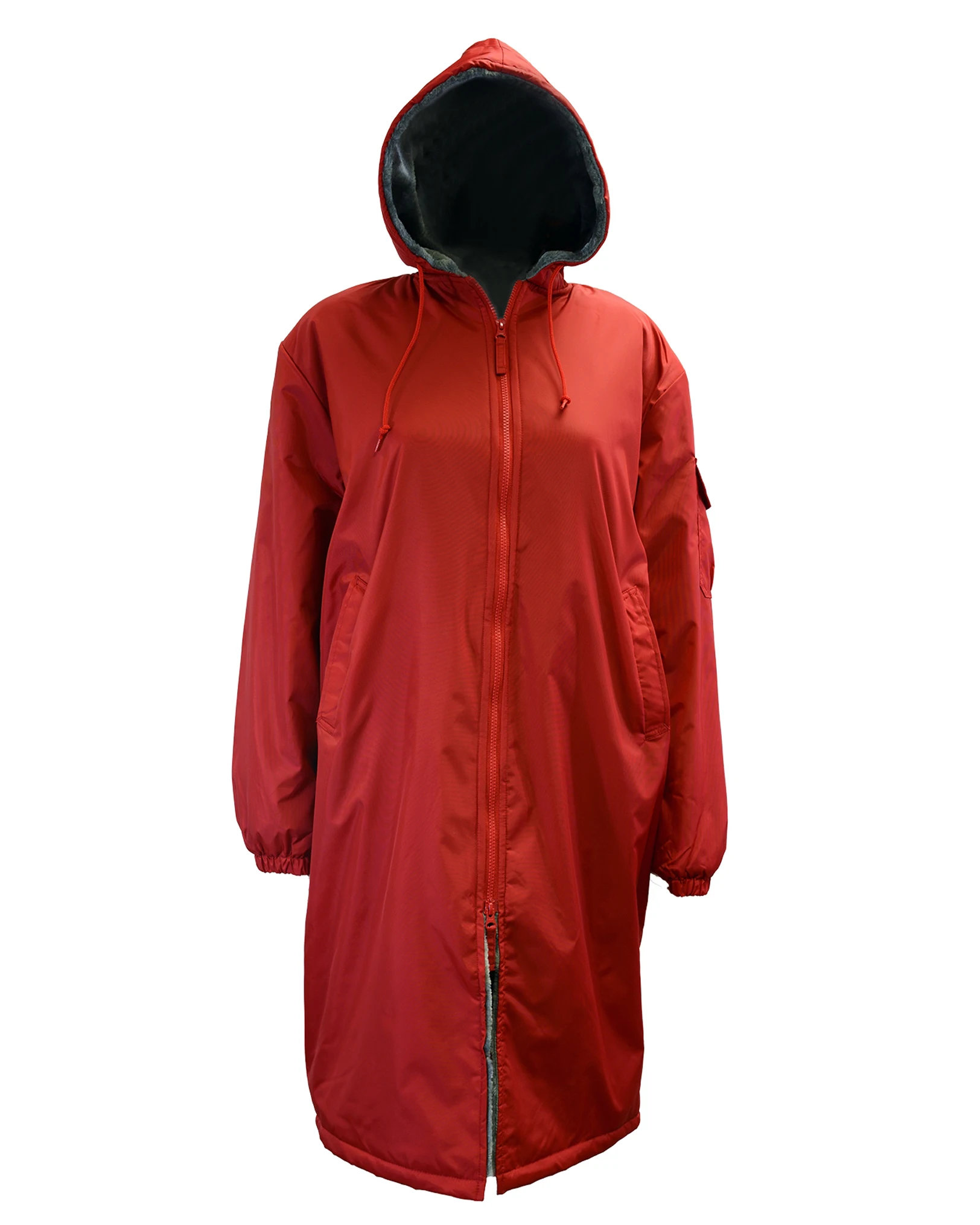 Men Long Sleeve Waterproof Swim Parka Changing Robe Waterproof Warm Coat Surf Poncho For Water