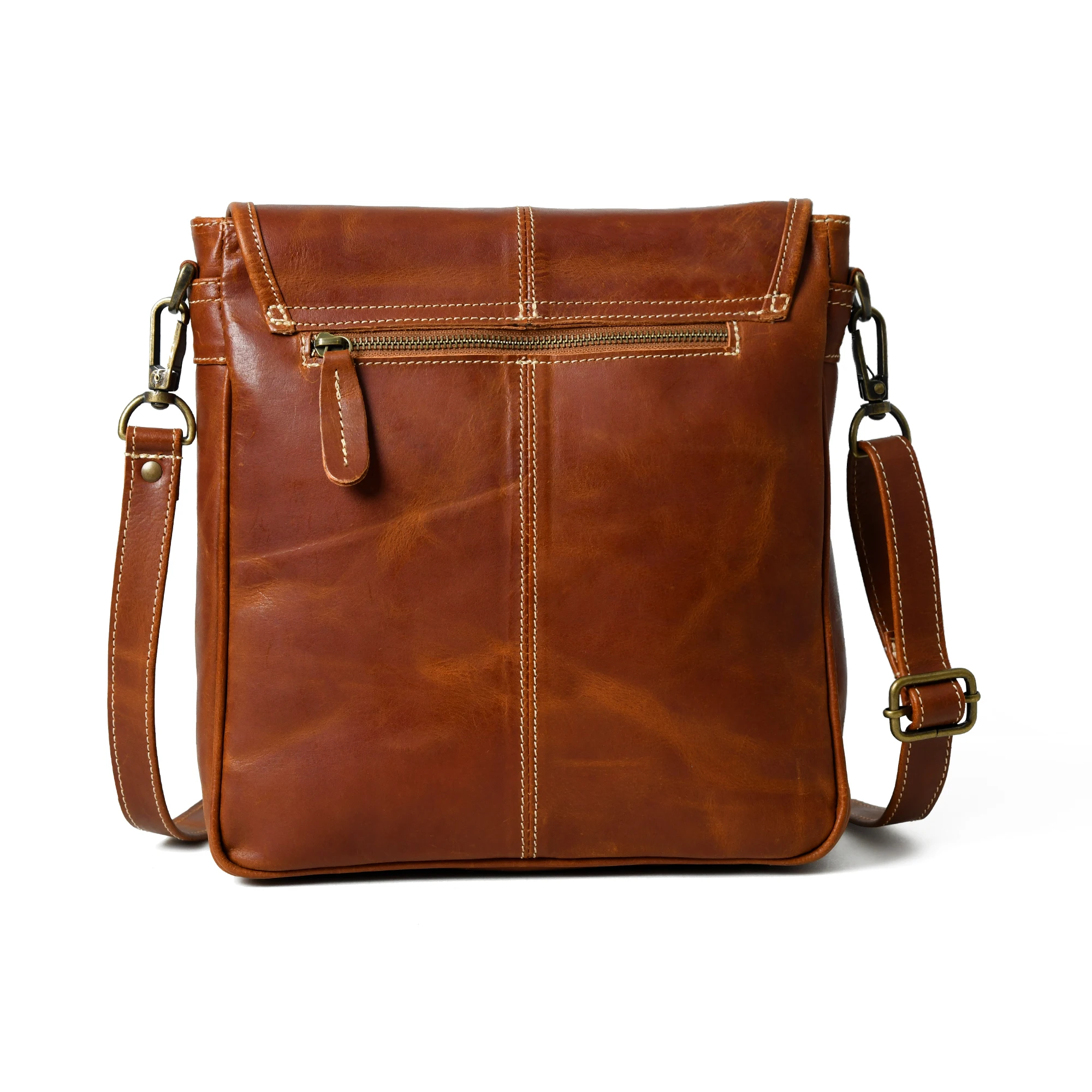 Fashion And Functionality Custom Leather Men's Messenger Shoulder Crossbody Bags Genuine Leather