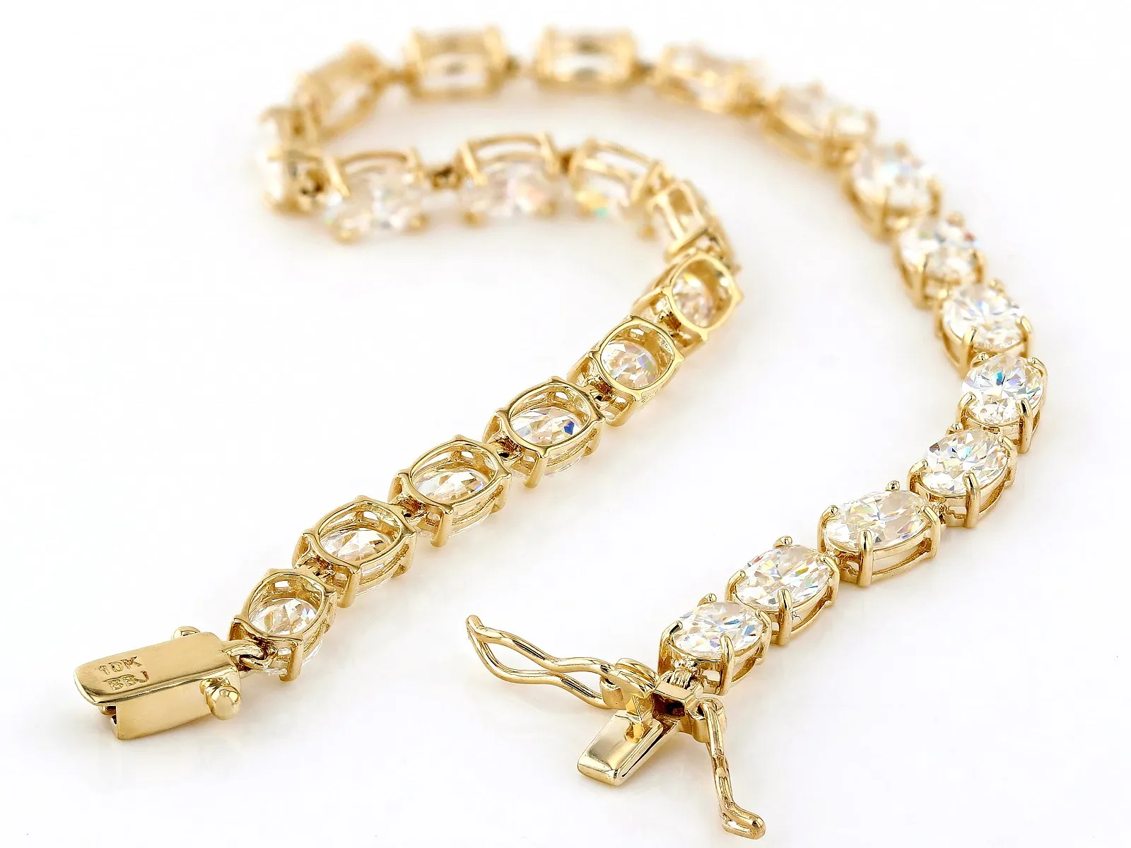 Strontium Titanate 10k Yellow Gold Bracelet | Exquisite Gemstone Accent ...