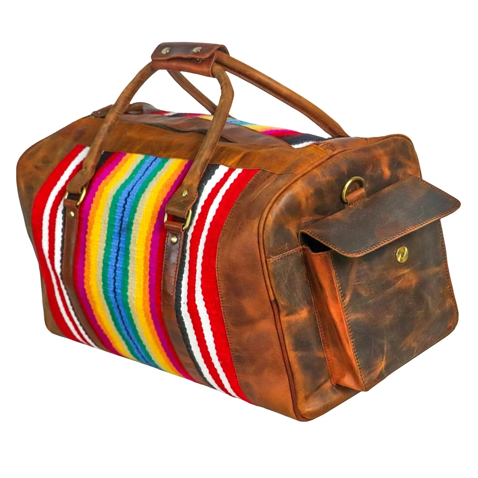 Leather Duffle Travel Bag Duffel Bag For Mens Unisex Gym Use Duffle Bag