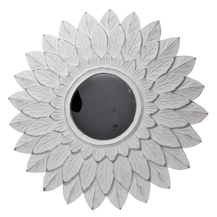 Wooden Handcrafted Carved Wall Mirror For Living Room Bedroom Bathroom