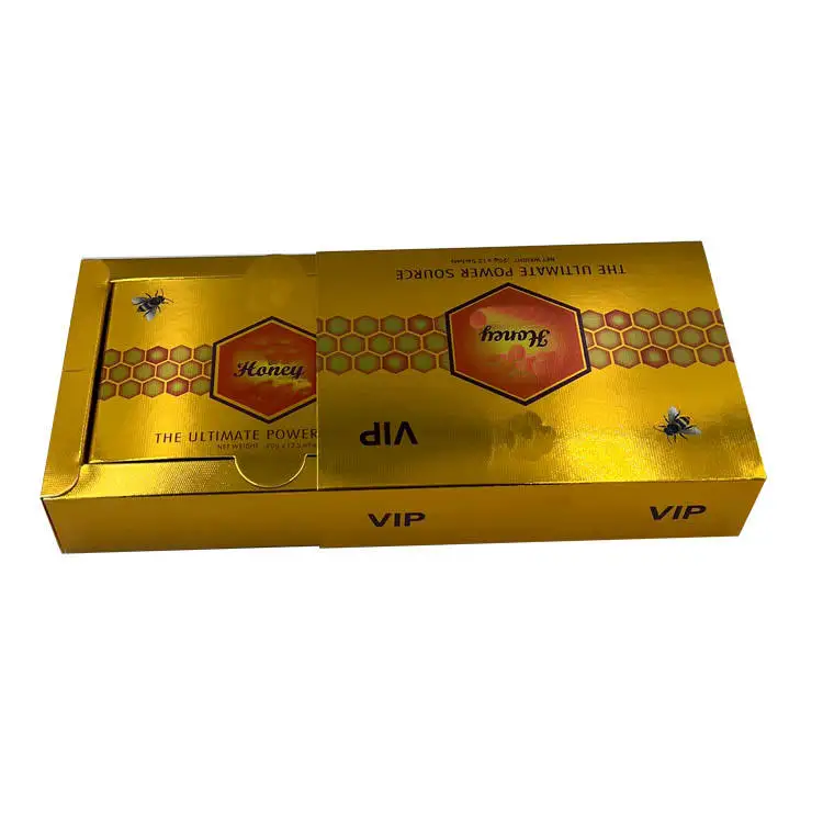 10g 20g Honey Mylar Bags Display Paper Box With Sachets For Food Vip