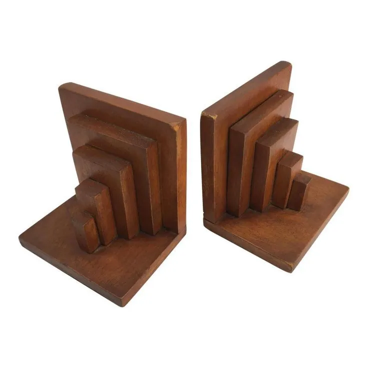 School Library Decor Wood Book Holder Bookend Wholesale Customize Non