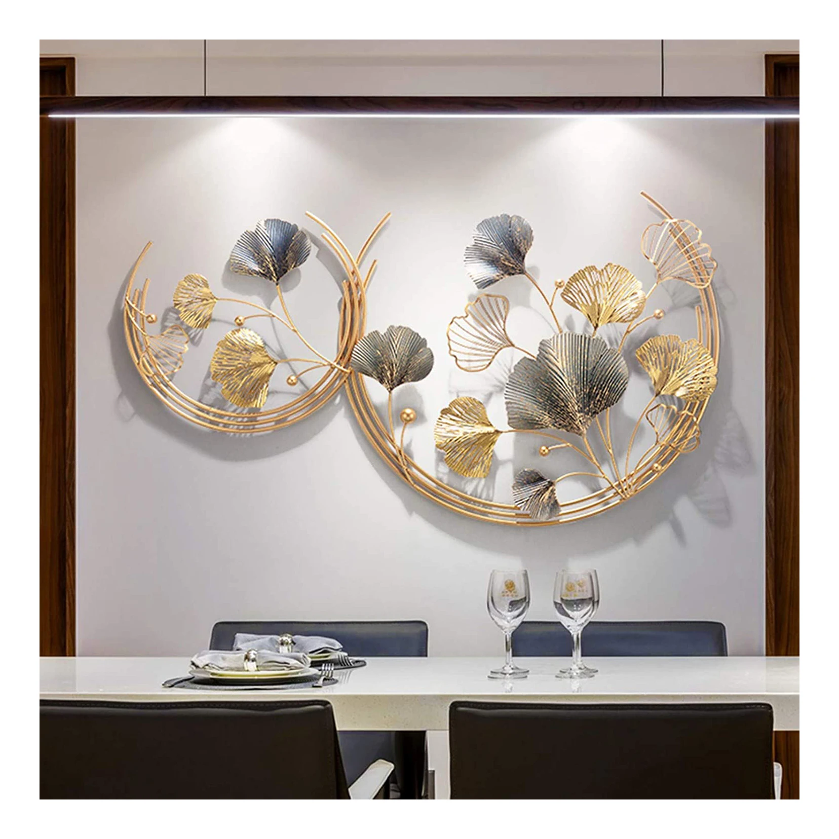 Best Selling Wall Art Metal Leaf Wall Decoration Hot Sale Framed Unique