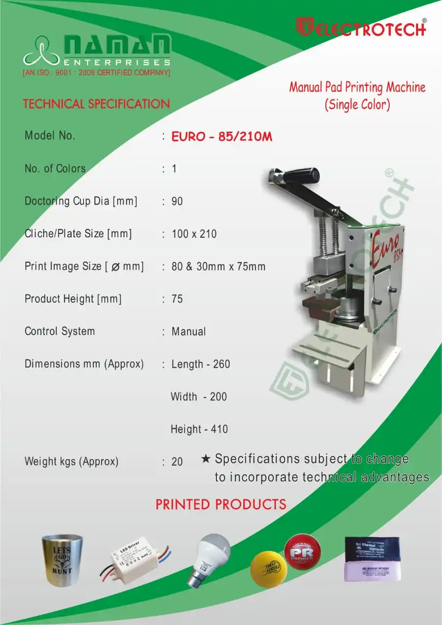Manual Tampon Ink Cup Pad Printing Machine For Small Products