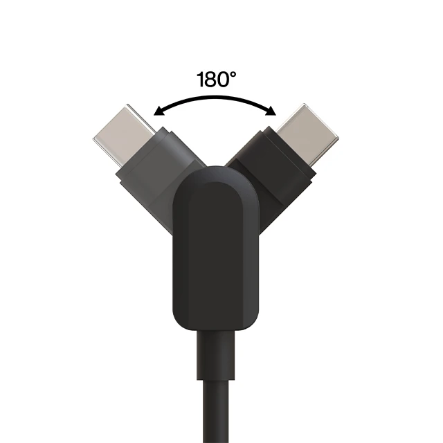 180 Degree Rotating 60w Type C Usb Cable Fast Charging Type C Cable ...