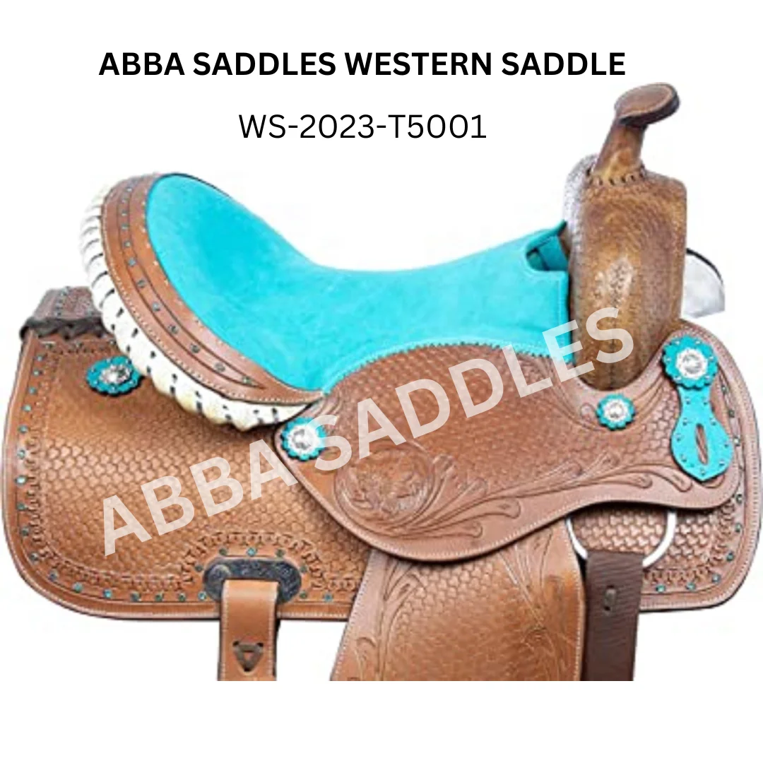 Western Carved Roping Trail Horse Saddle Handmade Horse Western Saddle
