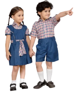 Unisex Kindergarten School Uniforms Set Polyester Cotton Woven Dress ...