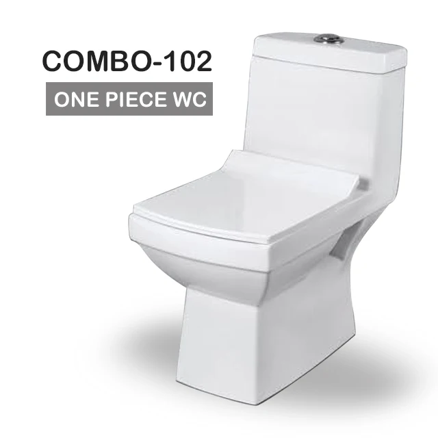Luxury Bathroom Toilet Seat One Piece Spice-107 White 1 Piece Toilet ...